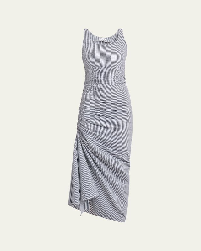 Sleeveless Ruched Tank Maxi Dress
